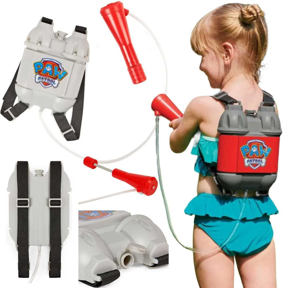 „Paw Patrol“ vandens pistoletas su kuprine, vandens pompa, reguliuojamas, 1 litras
