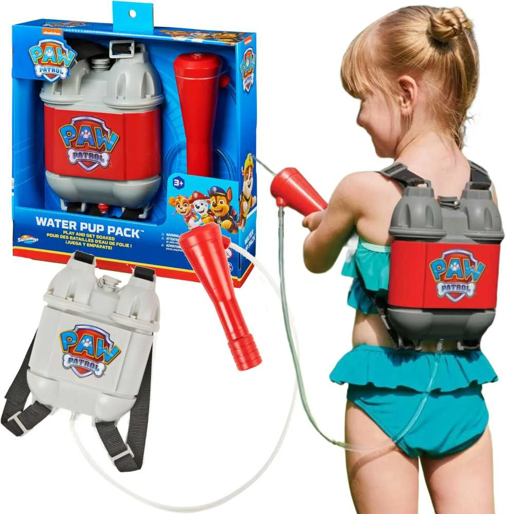„Paw Patrol“ vandens pistoletas su kuprine, vandens pompa, reguliuojamas, 1 litras