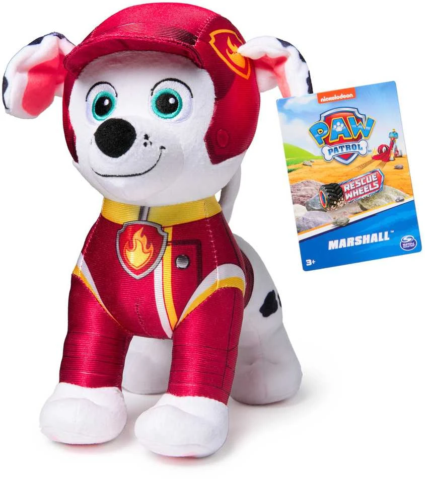 Paw Patrol Marshall Rescue Wheels pliušinis žaislas, mielas, šuo, 21 cm
