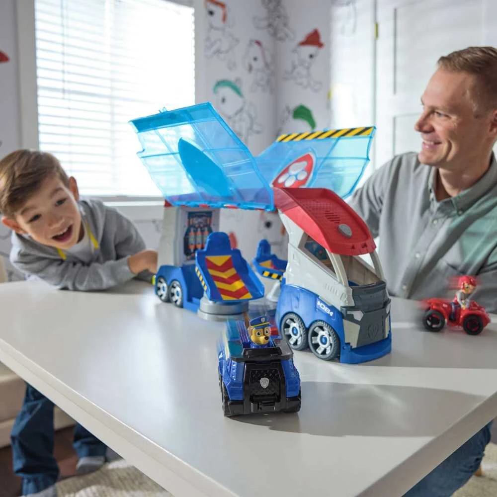Spin Master Paw Patrol Rinkinio didelis patrulinis kateris 4 transporto priemonės su šviesos garsu Ryder, Chase, Marshall ir Skye
