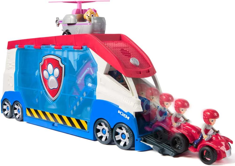 Spin Master Paw Patrol Rinkinio didelis patrulinis kateris 4 transporto priemonės su šviesos garsu Ryder, Chase, Marshall ir Skye
