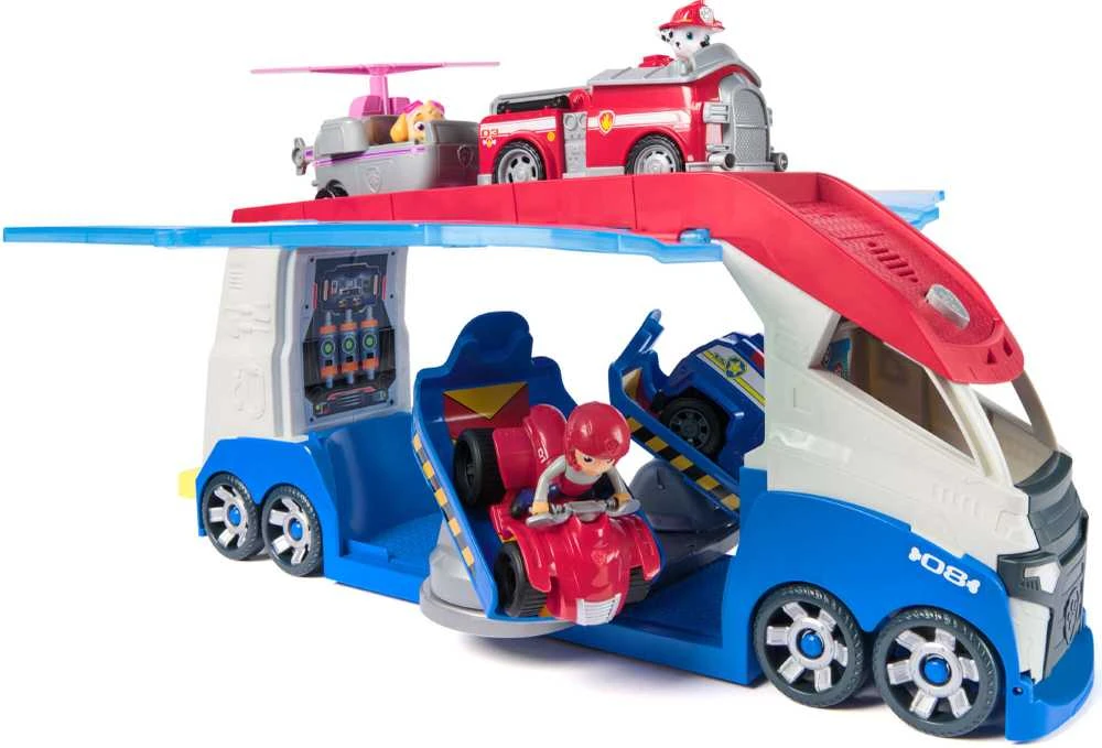 Spin Master Paw Patrol Rinkinio didelis patrulinis kateris 4 transporto priemonės su šviesos garsu Ryder, Chase, Marshall ir Skye