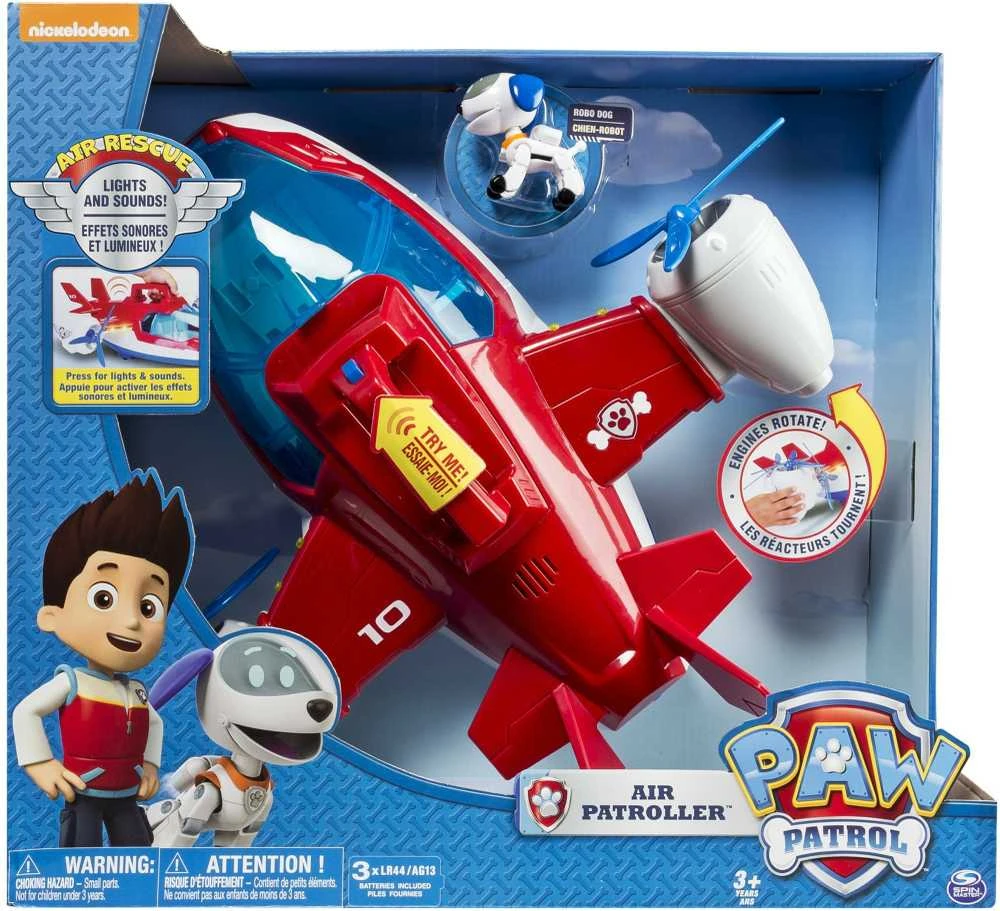 Paw Patrol lėktuvas Patrol reaktyvinis lėktuvas 38 cm + Robodog figūrėlė