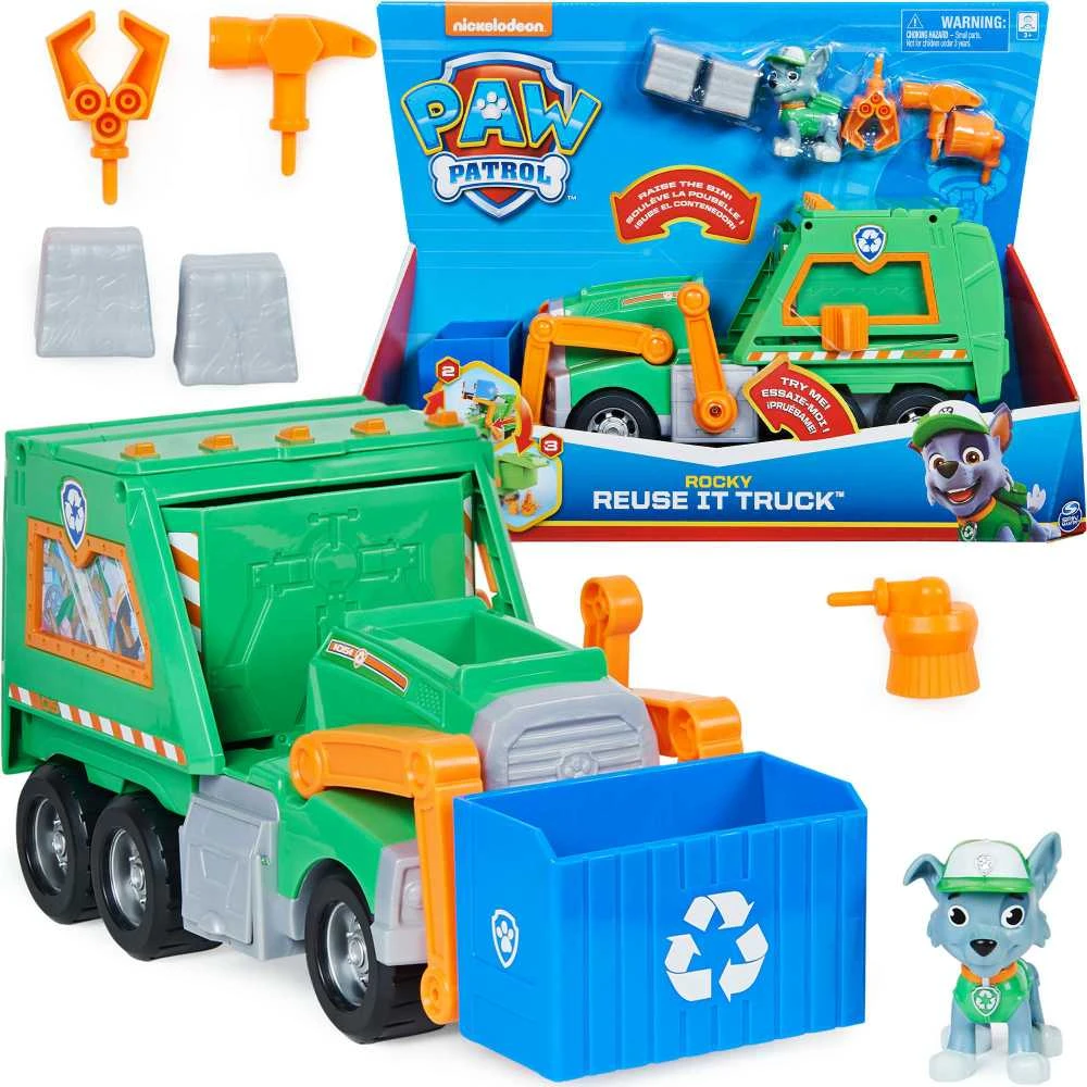 Spin Master PAW PATROL sunkvežimis Rocky Re-Use, 6060259