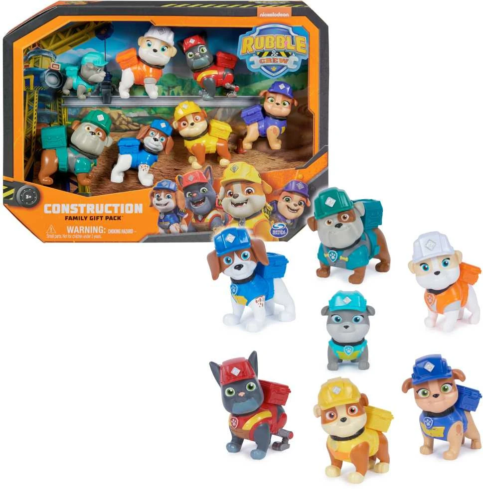 Žaislinių figurėlių rinkinys Spin Master PAW Patrol Rubble&Crew, 7 vnt.