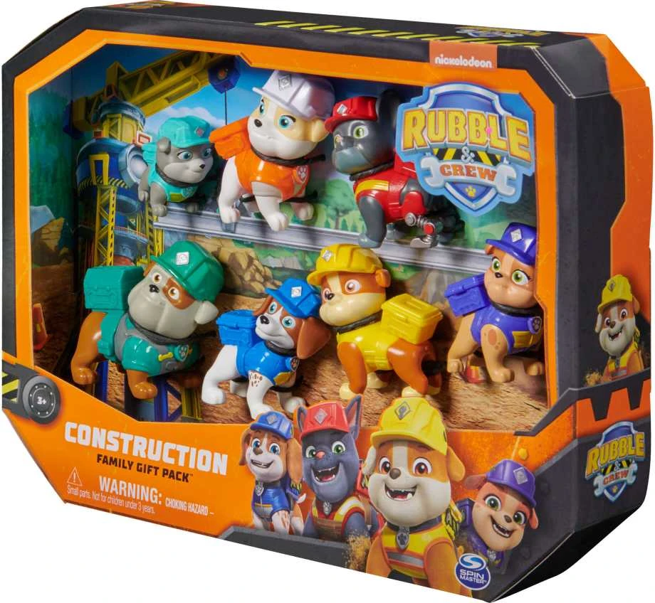 Žaislinių figurėlių rinkinys Spin Master PAW Patrol Rubble&Crew, 7 vnt.