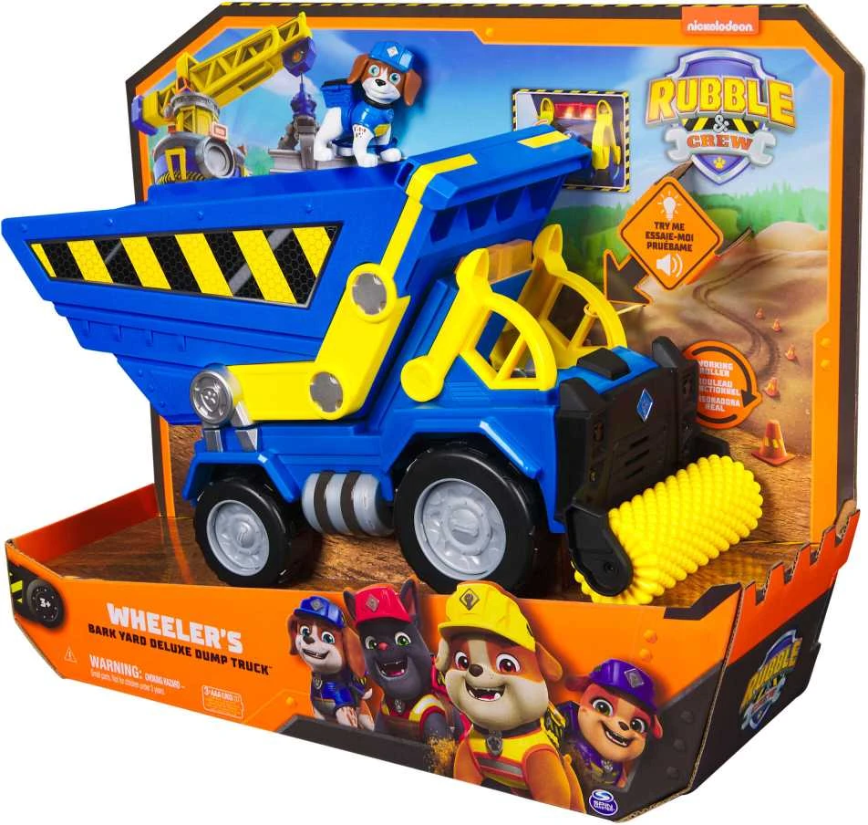 RUBBLE & CREW statybinė transporto priemonė Wheeler‘s Bark Yard Deluxe Dump Truck, 6070126