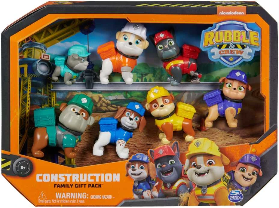 Žaislinių figurėlių rinkinys Spin Master PAW Patrol Rubble&Crew, 7 vnt.