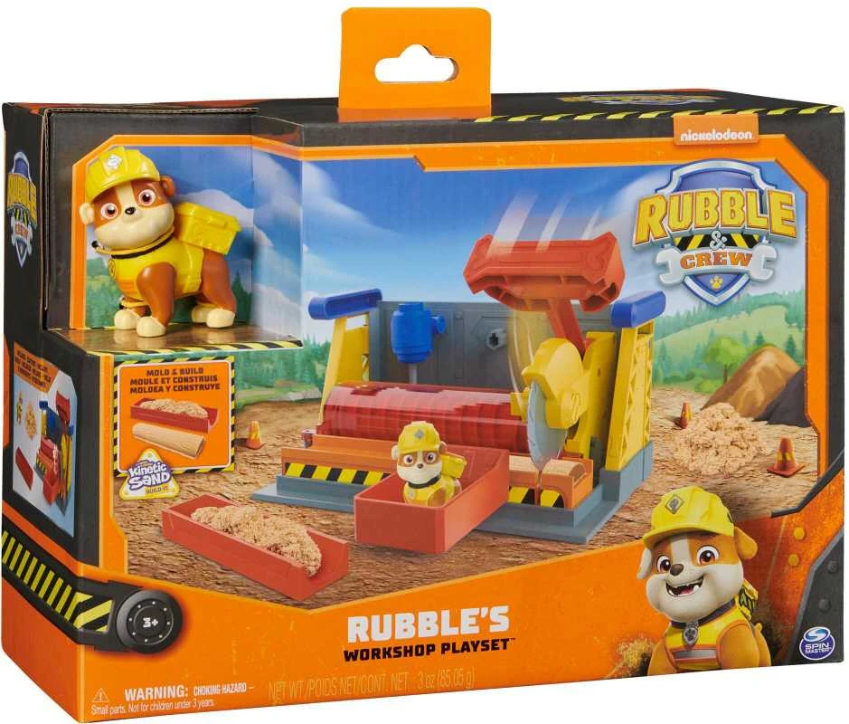Spin Master Rubble And Crew RUBBLE & CREW dirbtuvių rinkinys su kinetiniu smėliu Rubble's Workshop, 6067082