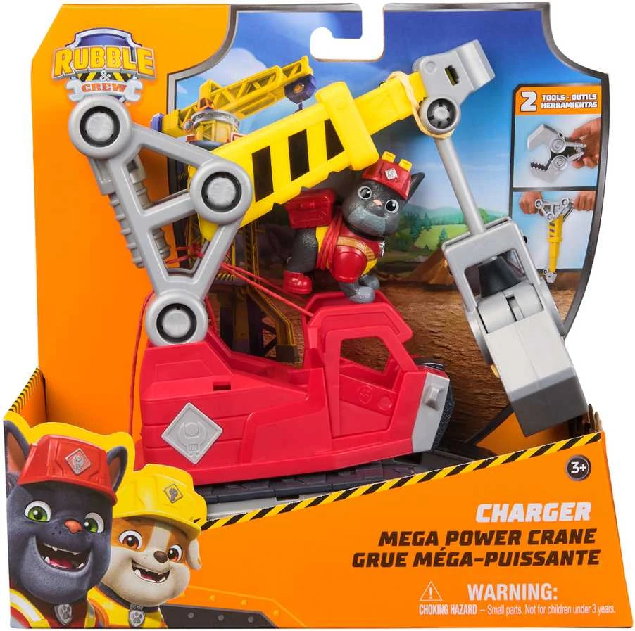 Spin Master Rubble And Crew RUBBLE & CREW statybinė transporto priemonė Mega Powder Crane, 6073295