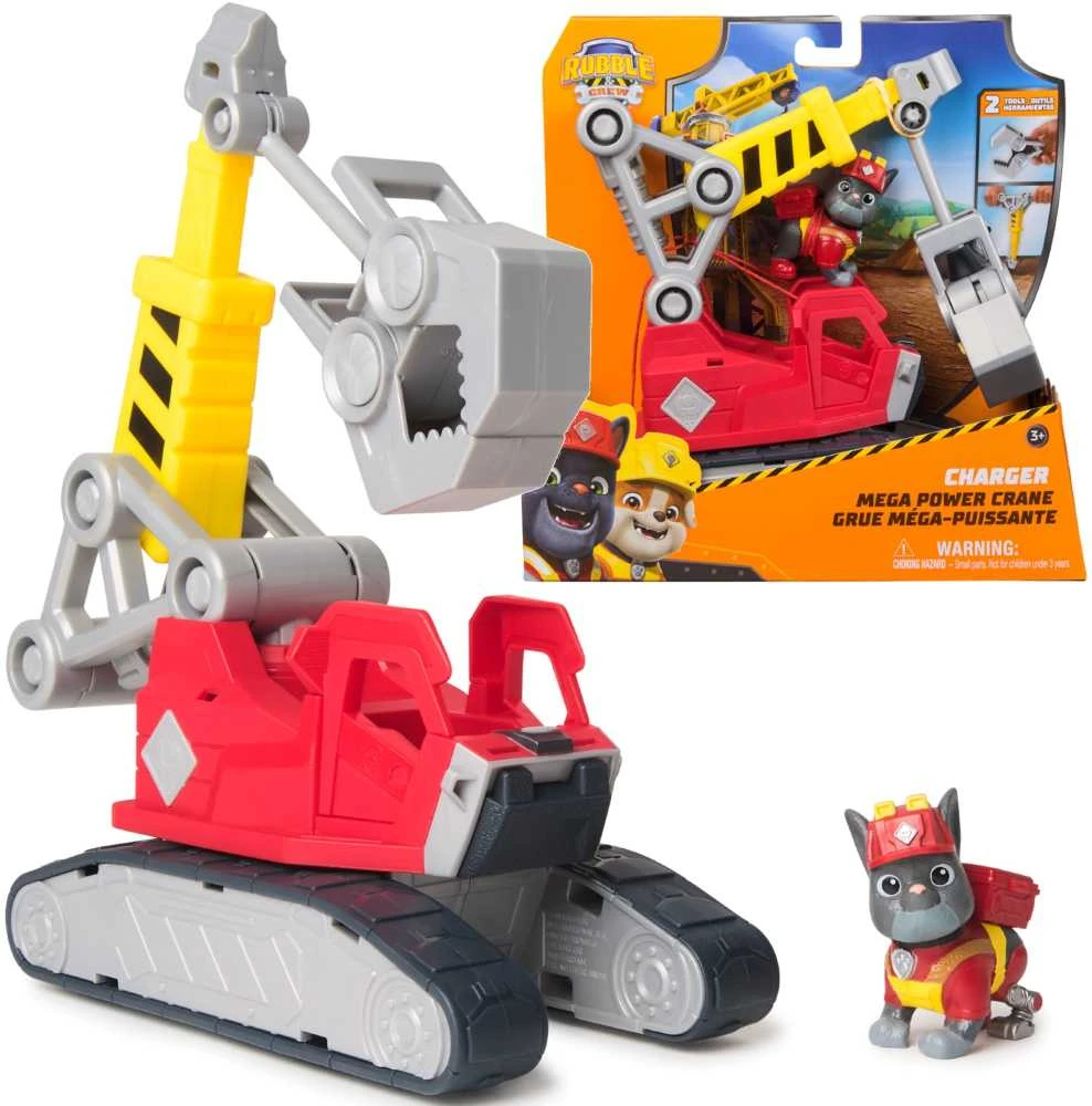 Spin Master Rubble And Crew RUBBLE & CREW statybinė transporto priemonė Mega Powder Crane, 6073295