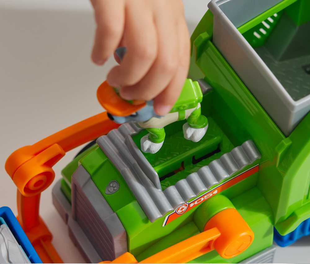 Psi Patrol Rocky Važiuoklė Śmieciarka Recyklingowa + Figūrėlė