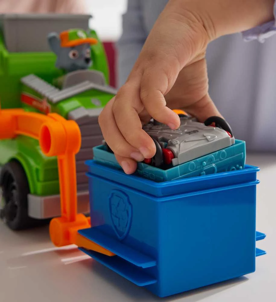 Psi Patrol Rocky Važiuoklė Śmieciarka Recyklingowa + Figūrėlė