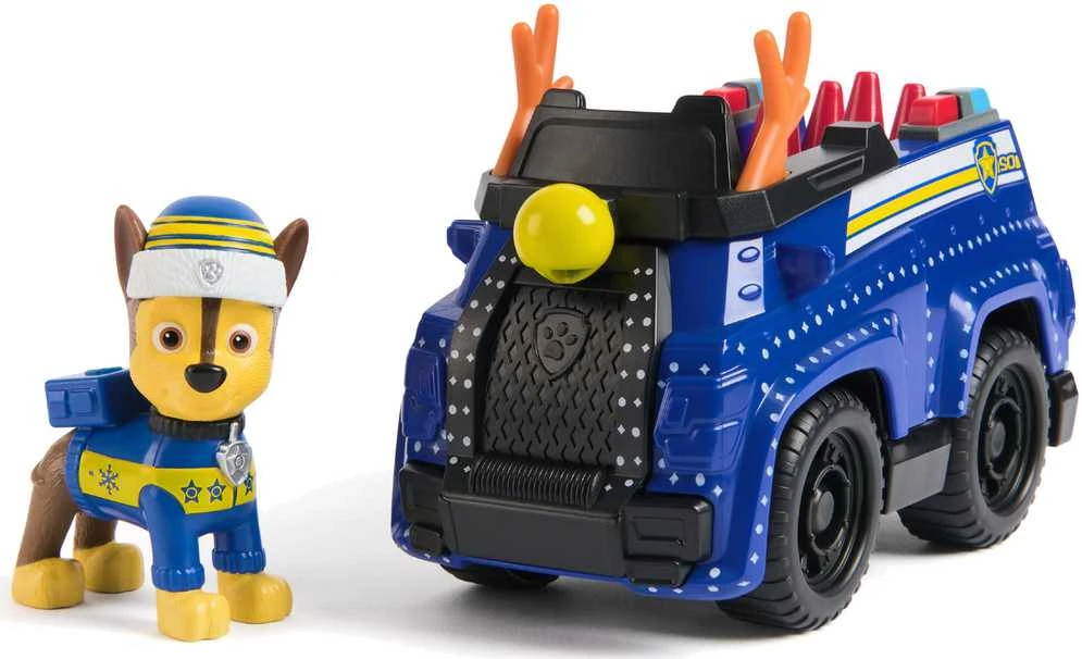 „Pat Patrol“ šventinis kreiseris su figūrėle „Chase“ policijos automobilis