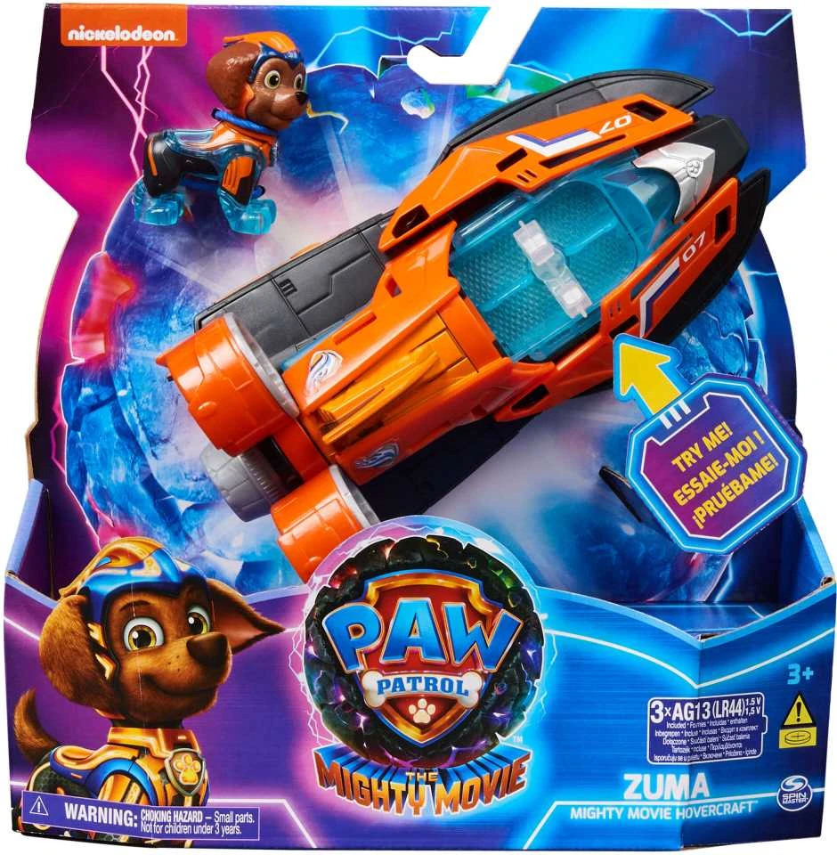 Rinkinys PAW Patrol: The Mighty Movie (antvandeninis laivas ir šuniukas Zuma), su šviesomis ir garsais