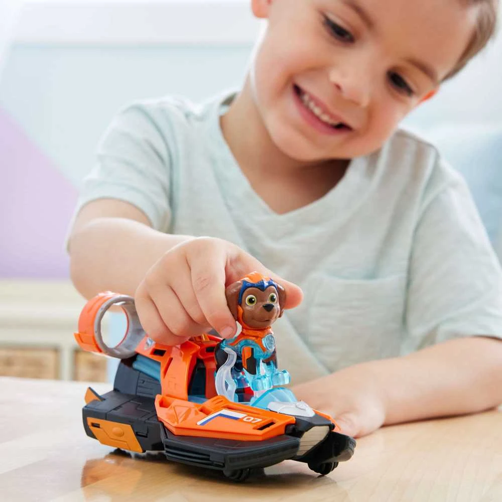 Rinkinys PAW Patrol: The Mighty Movie (antvandeninis laivas ir šuniukas Zuma), su šviesomis ir garsais