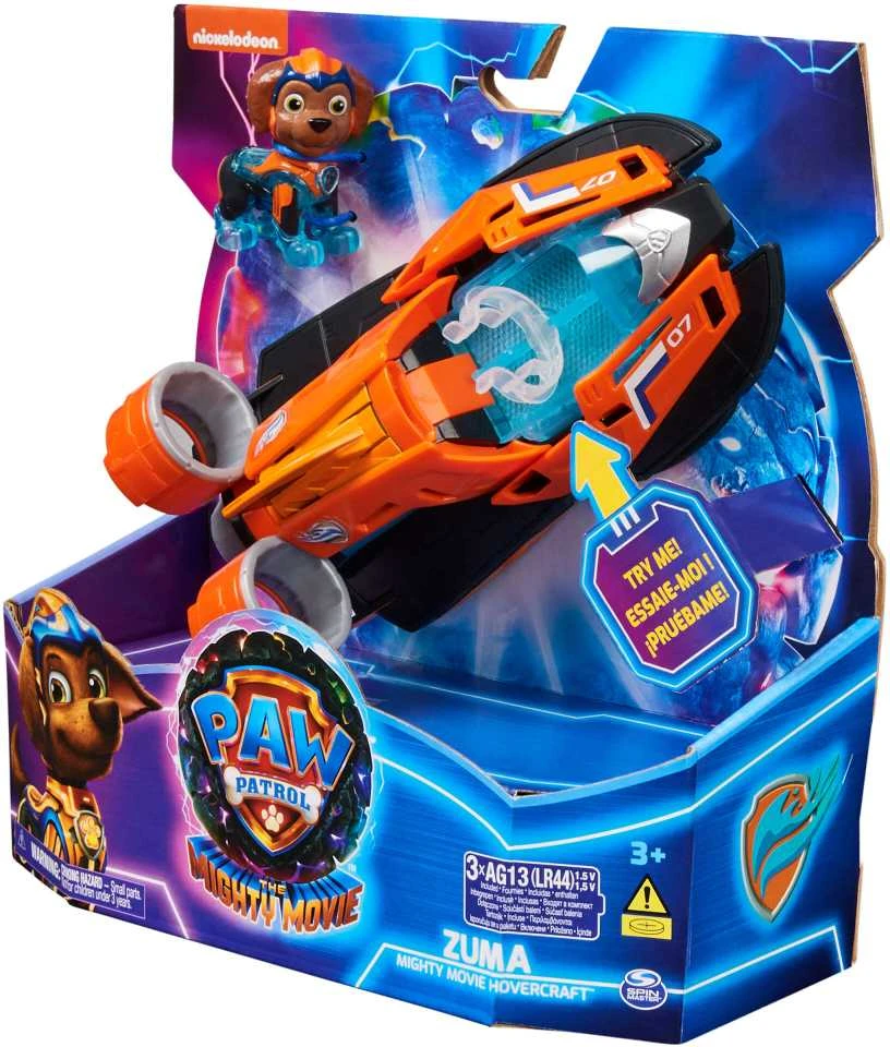 Rinkinys PAW Patrol: The Mighty Movie (antvandeninis laivas ir šuniukas Zuma), su šviesomis ir garsais