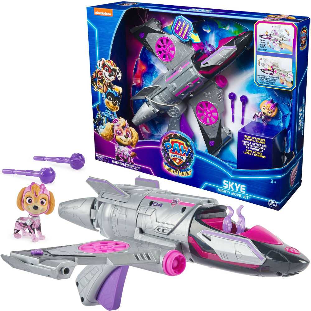 Spin Master PAW Patrol The Mighty Movie - Lėktuvas "Skyes" su garso ir šviesų efektais