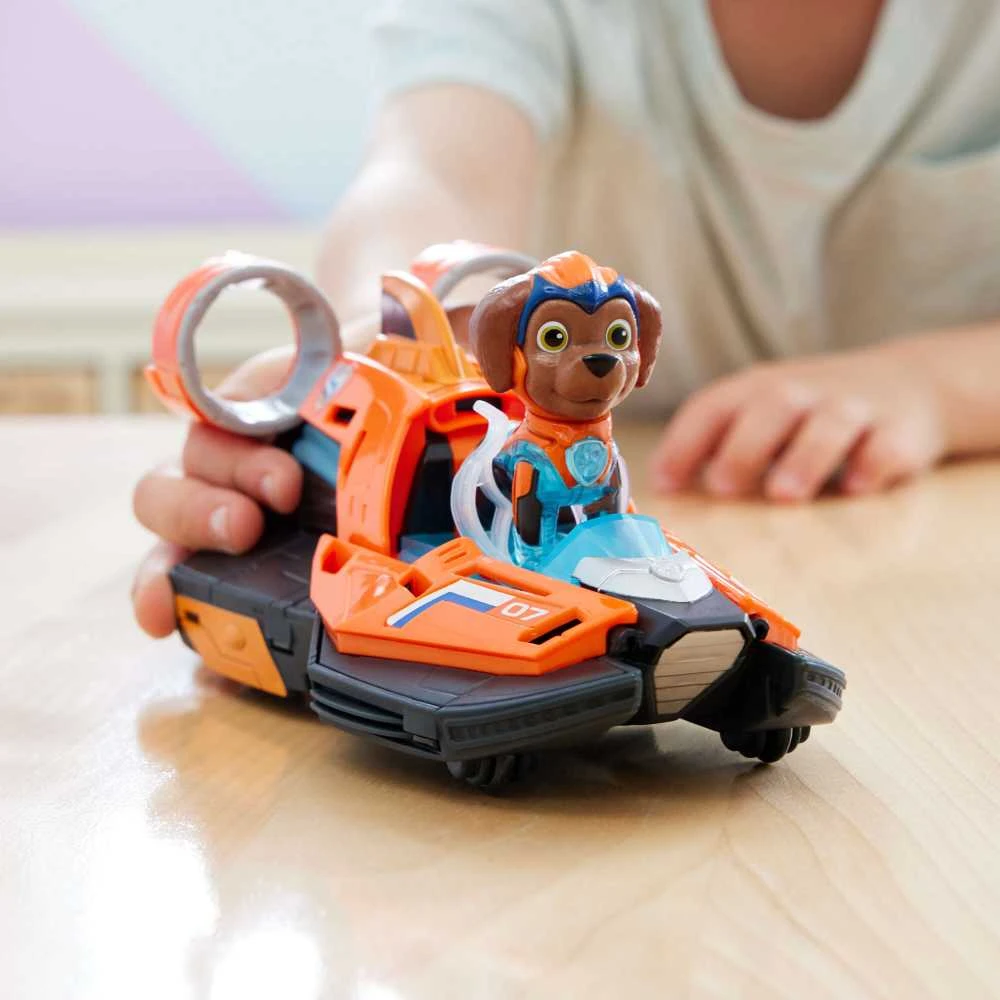 Rinkinys PAW Patrol: The Mighty Movie (antvandeninis laivas ir šuniukas Zuma), su šviesomis ir garsais