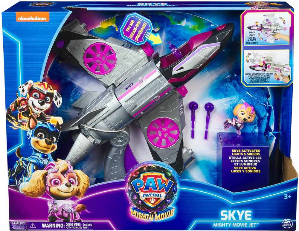Spin Master PAW Patrol The Mighty Movie - Lėktuvas "Skyes" su garso ir šviesų efektais