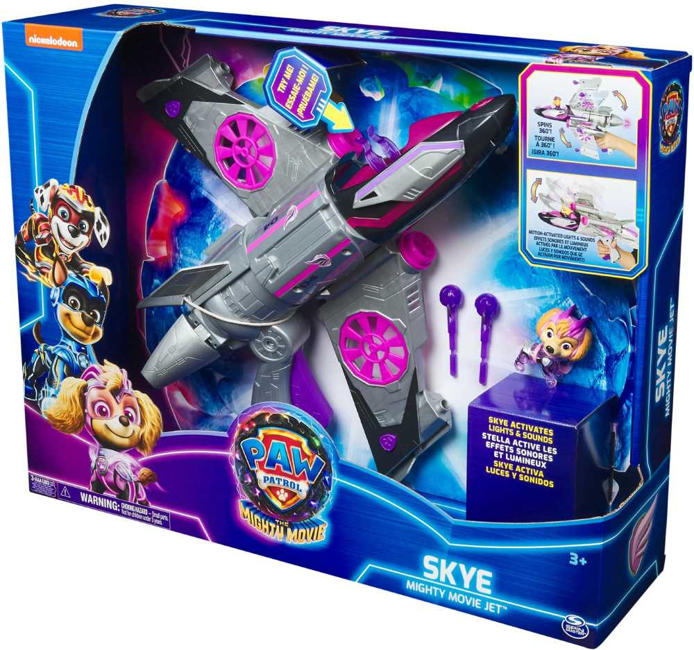 Spin Master PAW Patrol The Mighty Movie - Lėktuvas "Skyes" su garso ir šviesų efektais