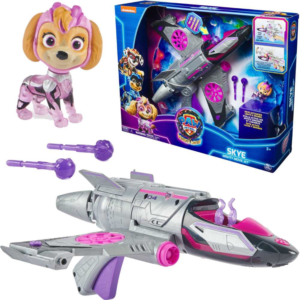 Spin Master PAW Patrol The Mighty Movie - Lėktuvas "Skyes" su garso ir šviesų efektais