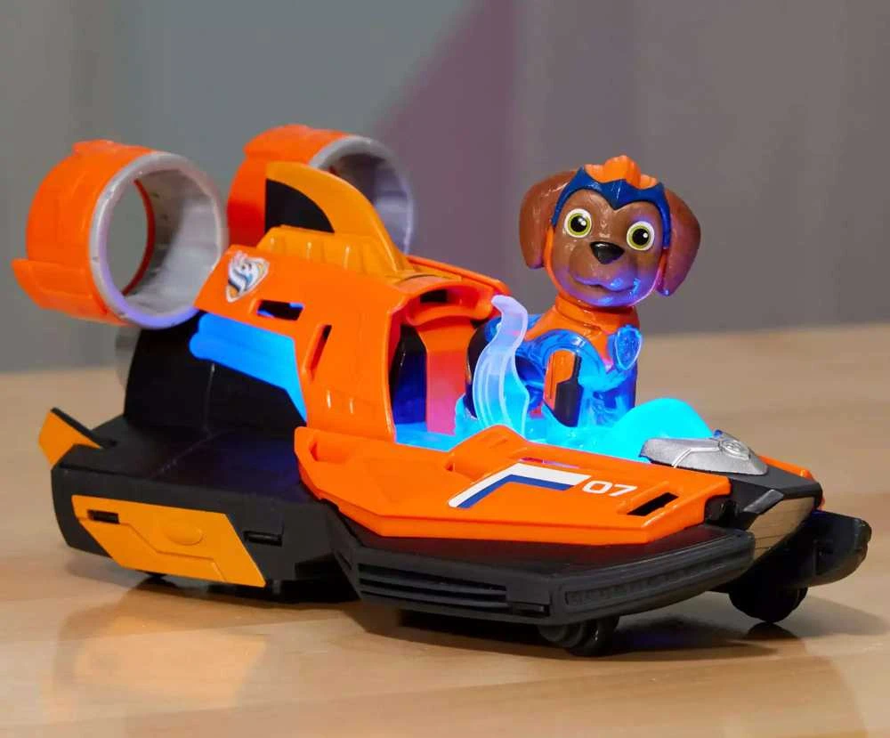 Rinkinys PAW Patrol: The Mighty Movie (antvandeninis laivas ir šuniukas Zuma), su šviesomis ir garsais