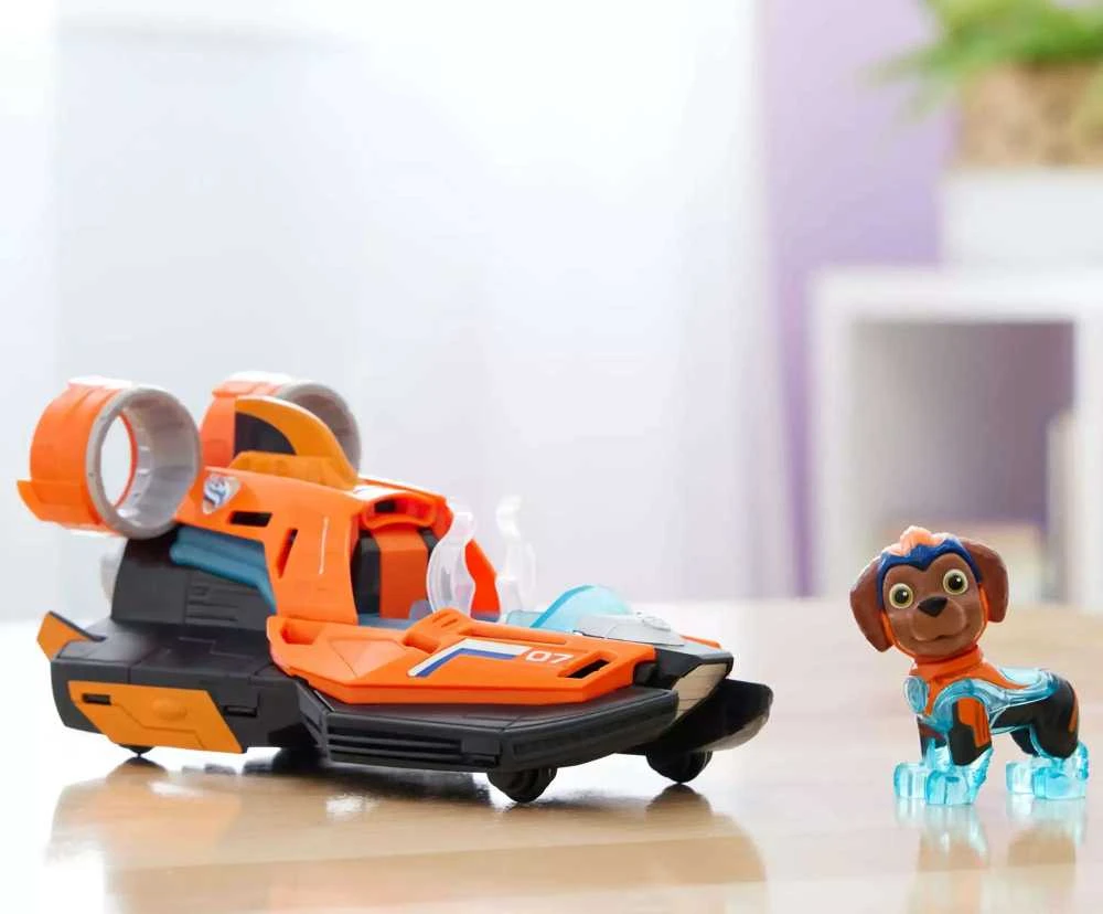 Rinkinys PAW Patrol: The Mighty Movie (antvandeninis laivas ir šuniukas Zuma), su šviesomis ir garsais