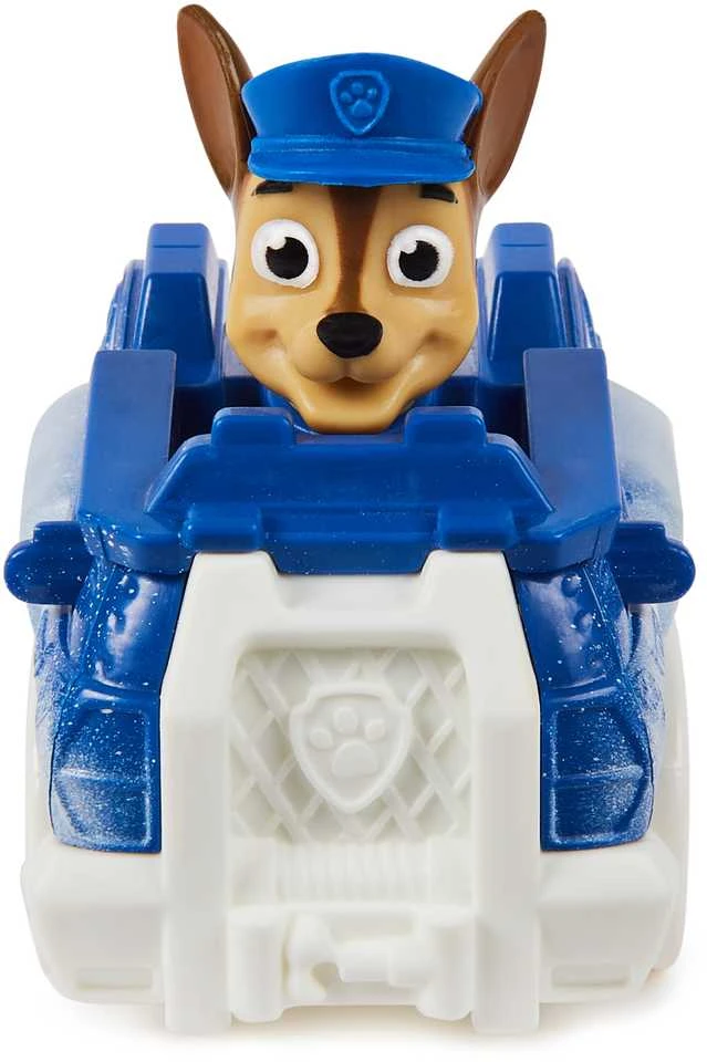 Paw Patrol Chase'o transporto priemonė, policijos automobilis, sniegomobilis, 7 cm