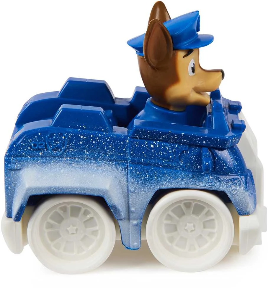 Paw Patrol Chase'o transporto priemonė, policijos automobilis, sniegomobilis, 7 cm