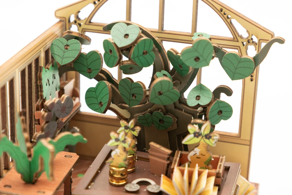 Puremind Harry Potter Sulankstomas medinis modelis scena Lekcje Zielarstwa 3D dėlionė DIY
