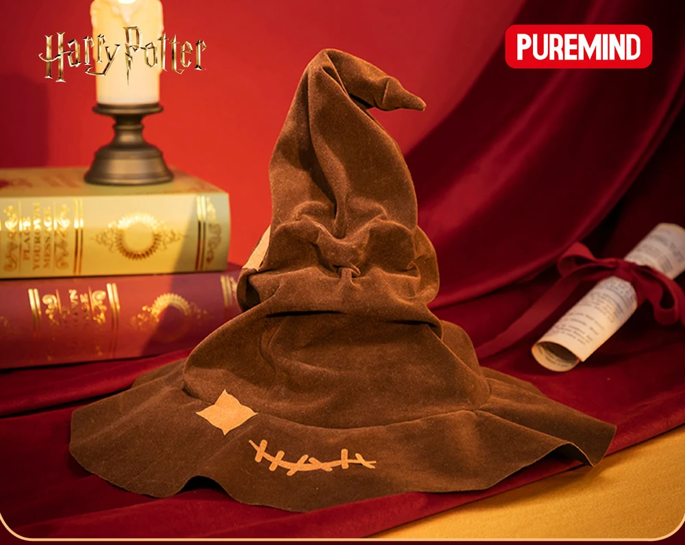 Puremind Harry Potter Sulankstomas medinis Skirstymo kepurės modelis su garsu 3D dėlionė DIY
