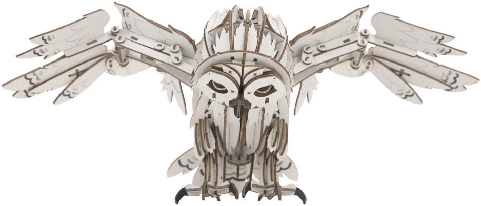 Puremind Harry Potter Sulankstomas medinis Hedvigos modelis su judančiais sparnais 3D dėlionė DIY