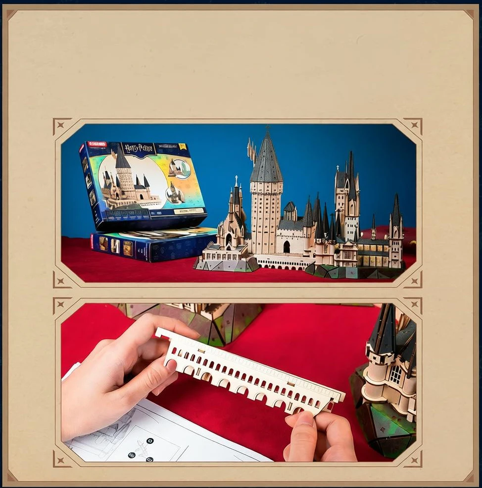 Dėlionė PUREMIND HARI POTERIS SULANKSTAMAS MEDINIS MODELIS HOGWARTS PASTATAS DIDELIOJI SALĖ