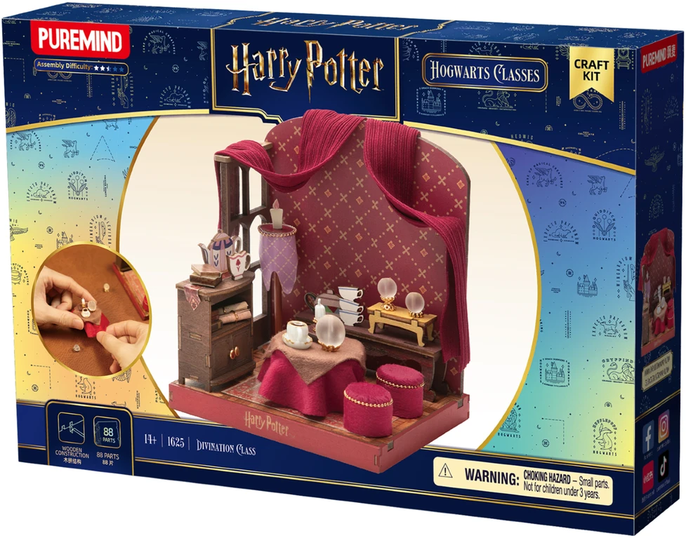 Puremind Harry Potter Sulankstomas medinis modelis scena Lekcje Wróżbiarstwa 3D DIY dėlionė