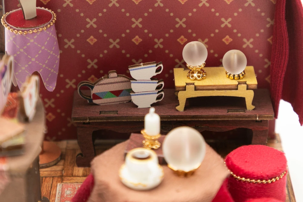 Puremind Harry Potter Sulankstomas medinis modelis scena Lekcje Wróżbiarstwa 3D DIY dėlionė
