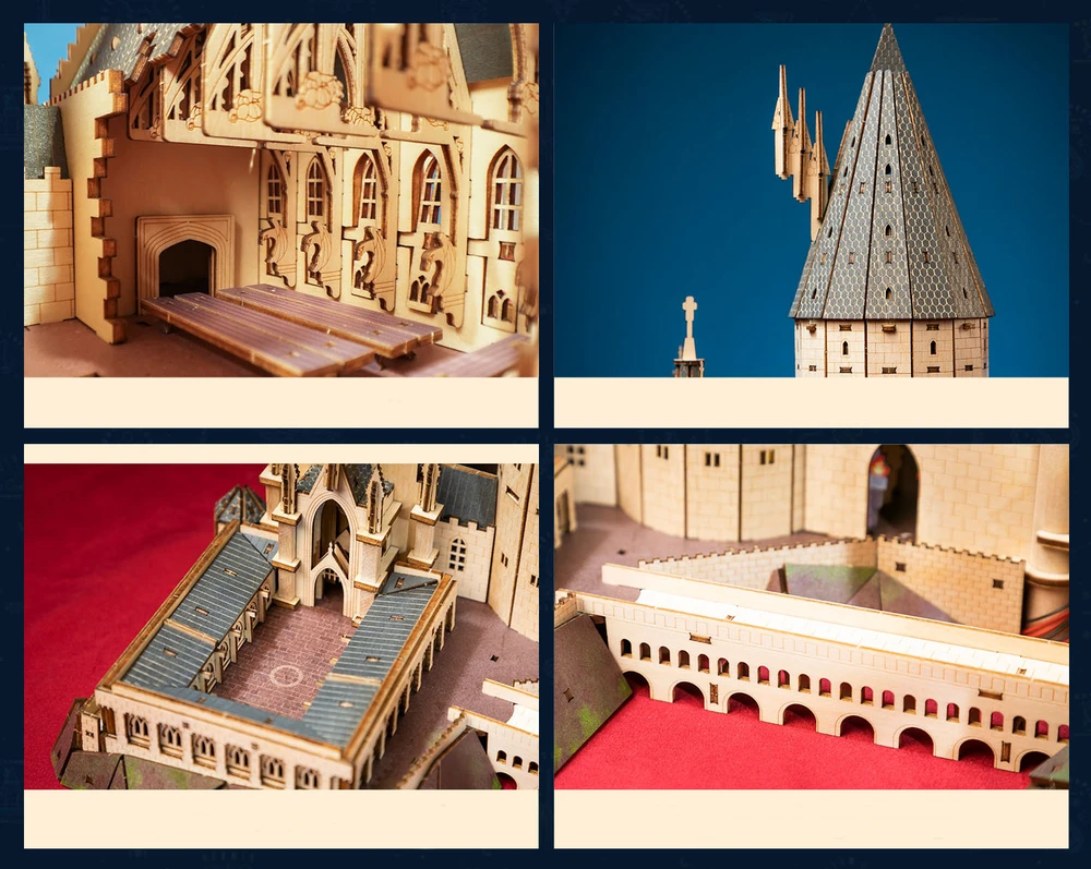 Dėlionė PUREMIND HARI POTERIS SULANKSTAMAS MEDINIS MODELIS HOGWARTS PASTATAS DIDELIOJI SALĖ