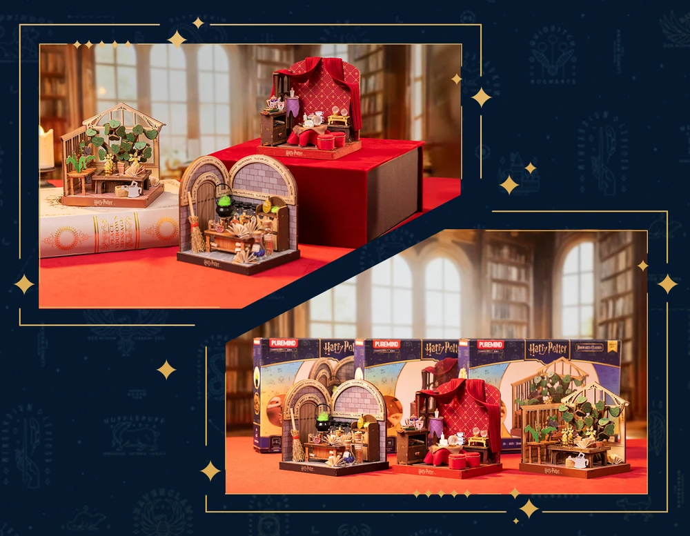 Puremind Harry Potter Sulankstomas medinis modelis scena Lekcje Wróżbiarstwa 3D DIY dėlionė