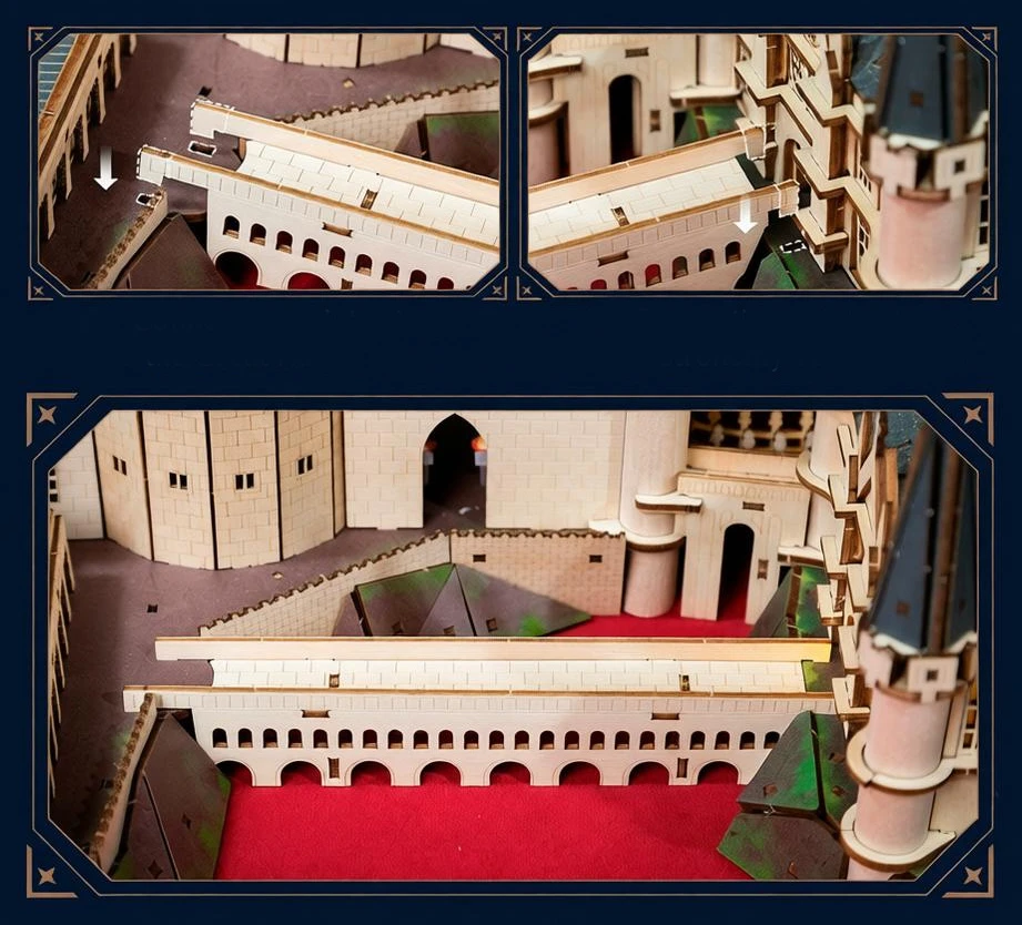 Dėlionė PUREMIND HARI POTERIS SULANKSTAMAS MEDINIS MODELIS HOGWARTS PASTATAS DIDELIOJI SALĖ