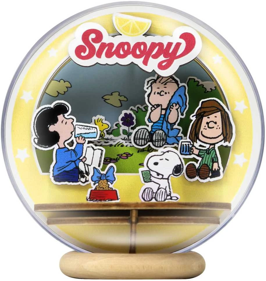 „Puremind“ sulankstomas medinis „Snoopy Peanuts“ kamuoliukų parko pikniko 3D dėlionės modelis