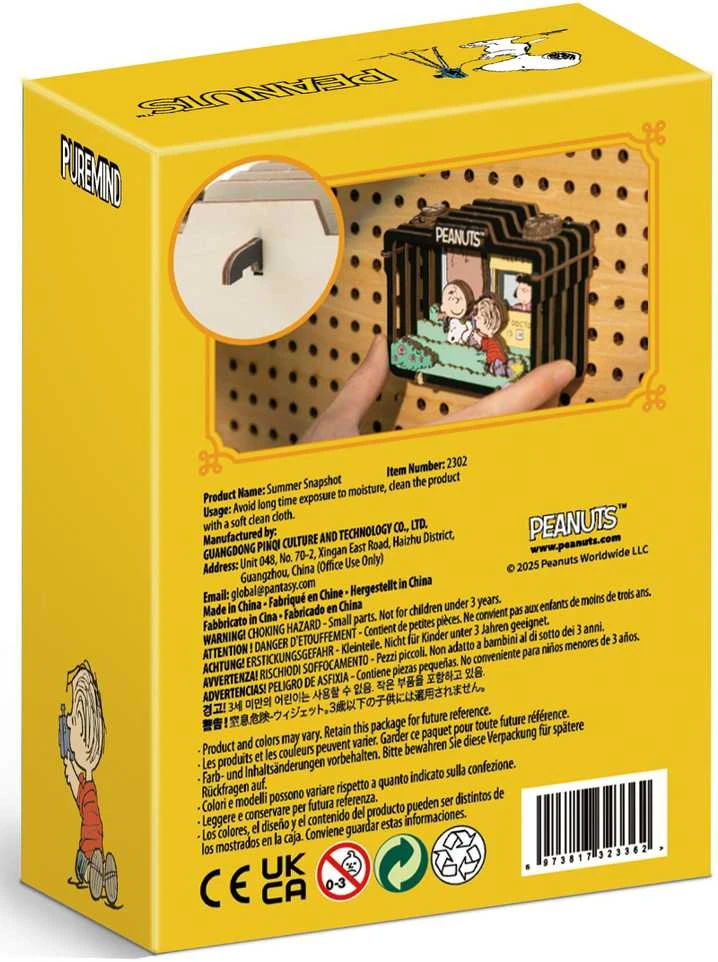 „Puremind“ sulankstomas medinis „Snoopy Peanuts“ vasaros momentinės scenos 3D „pasidaryk pats“ dėlionė