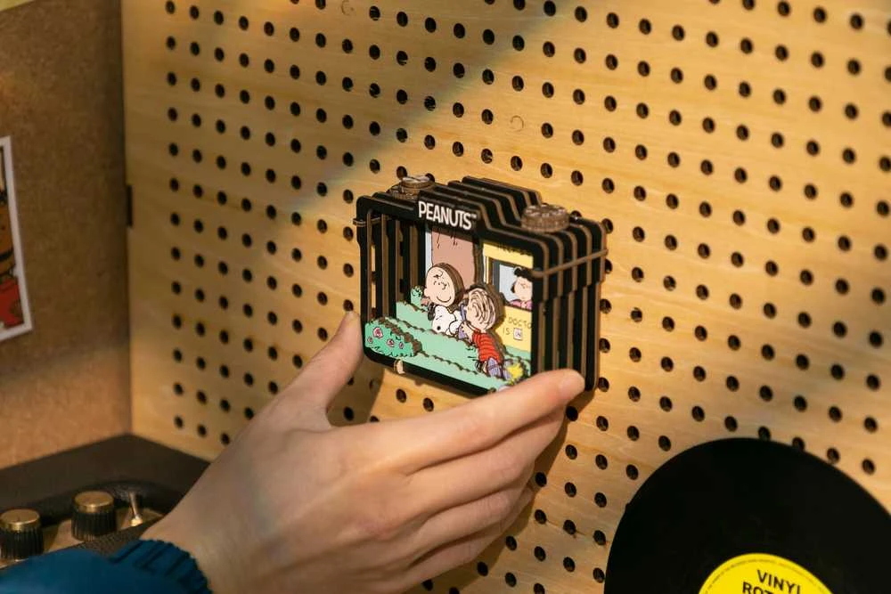 „Puremind“ sulankstomas medinis „Snoopy Peanuts“ vasaros momentinės scenos 3D „pasidaryk pats“ dėlionė