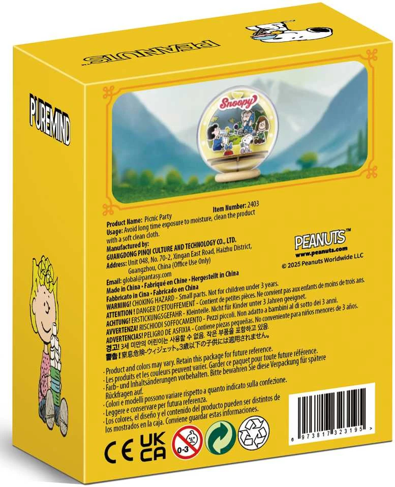 „Puremind“ sulankstomas medinis „Snoopy Peanuts“ kamuoliukų parko pikniko 3D dėlionės modelis