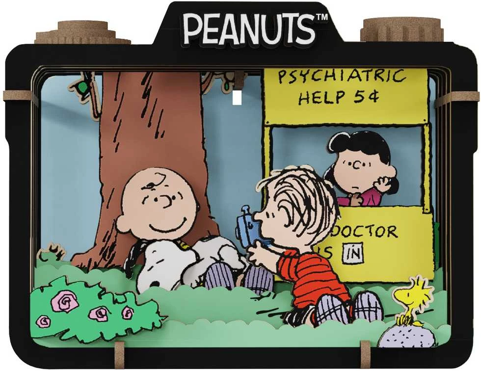 „Puremind“ sulankstomas medinis „Snoopy Peanuts“ vasaros momentinės scenos 3D „pasidaryk pats“ dėlionė