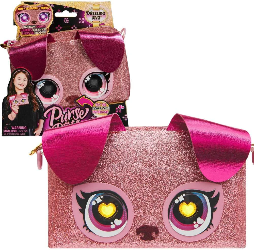 PURSE PETS Interaktyvi blizgi rankinė - Šuniukas