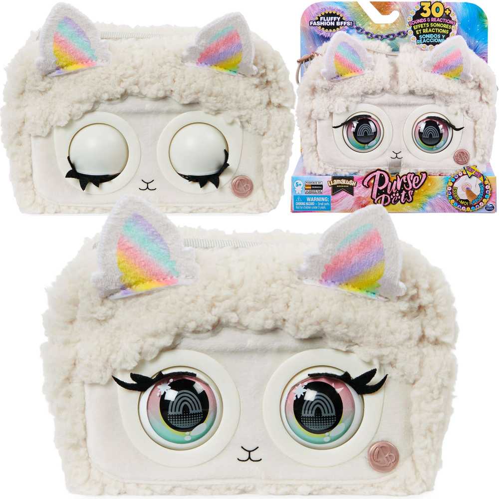 Purse Pets Piniginė Pets Llamalush Interaktyvi lamos piniginė su akimis ir garsais