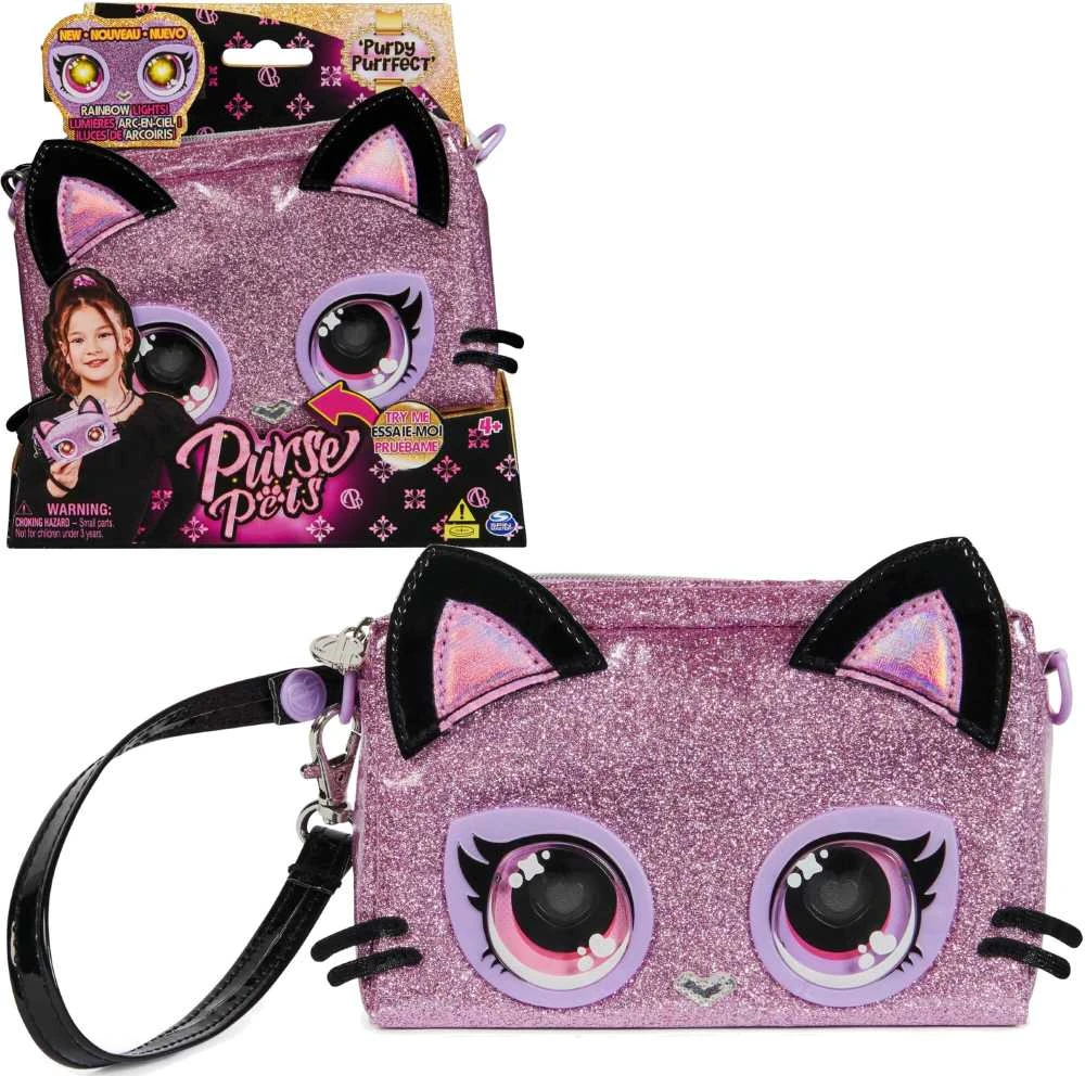 PURSE PETS Interaktyvi blizgi rankinė - Katytė