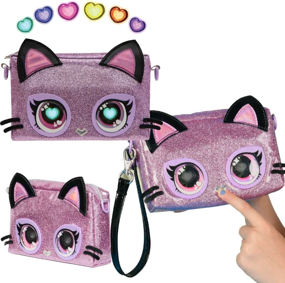 PURSE PETS Interaktyvi blizgi rankinė - Katytė