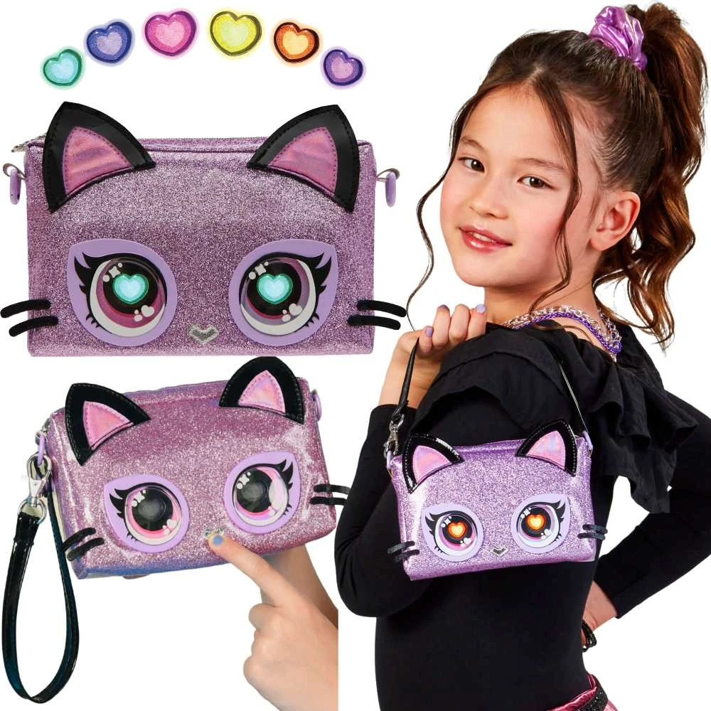 PURSE PETS Interaktyvi blizgi rankinė - Katytė