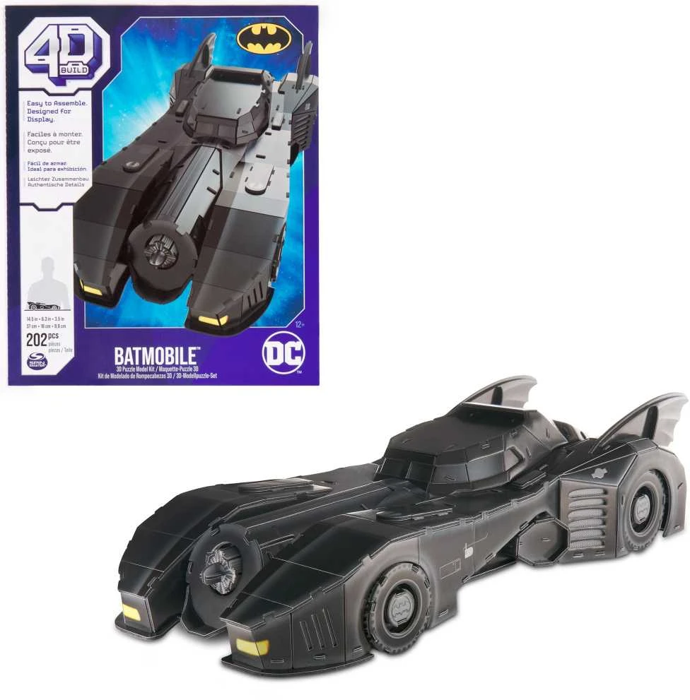 Bigbuy Home 4D dėlionė „Batman Batmobile“ 3D automobilio modelis, surinkimas 37 cm